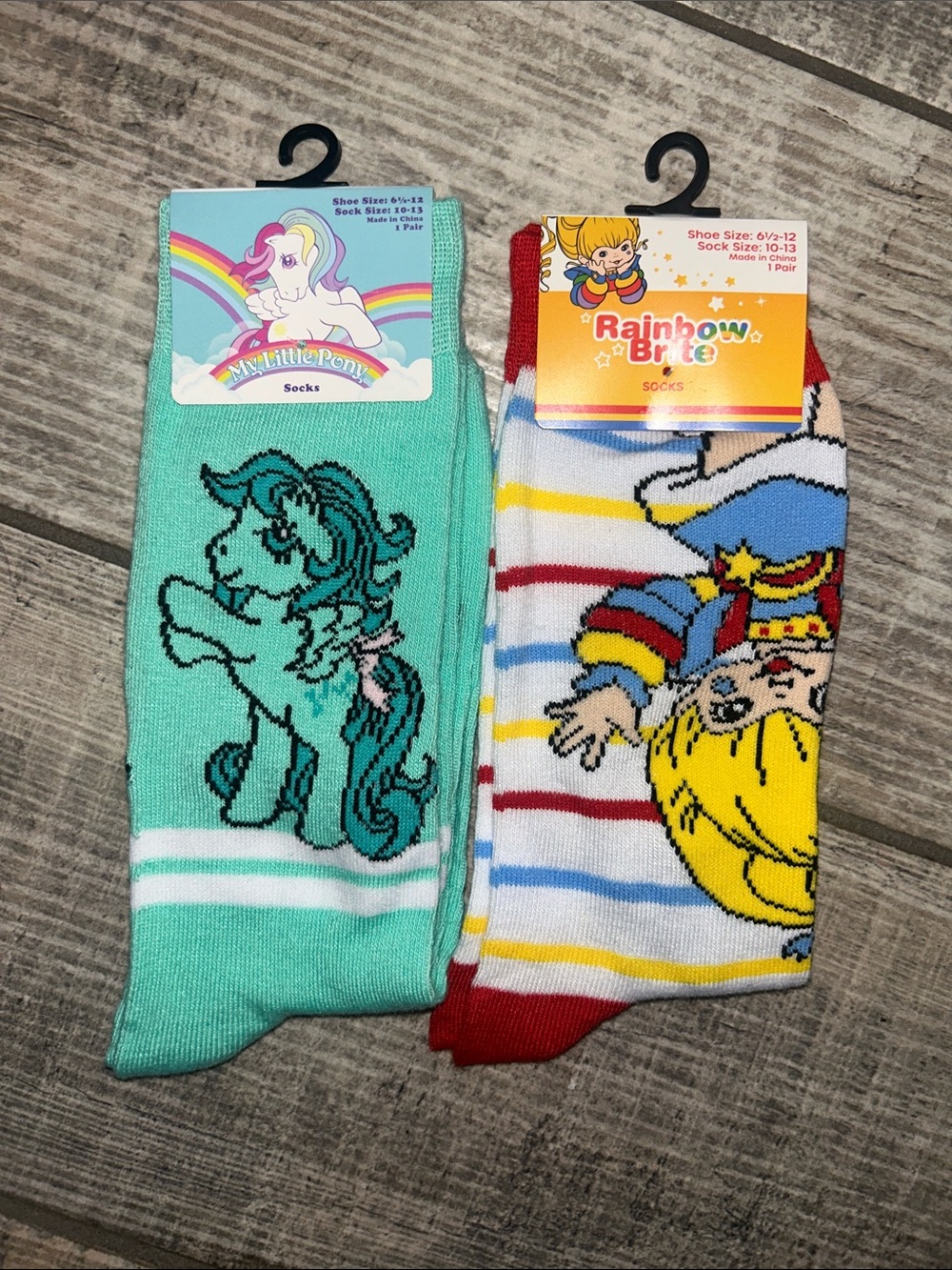 My Little Pony & Rainbow Brite Kids' Crew Socks NWT